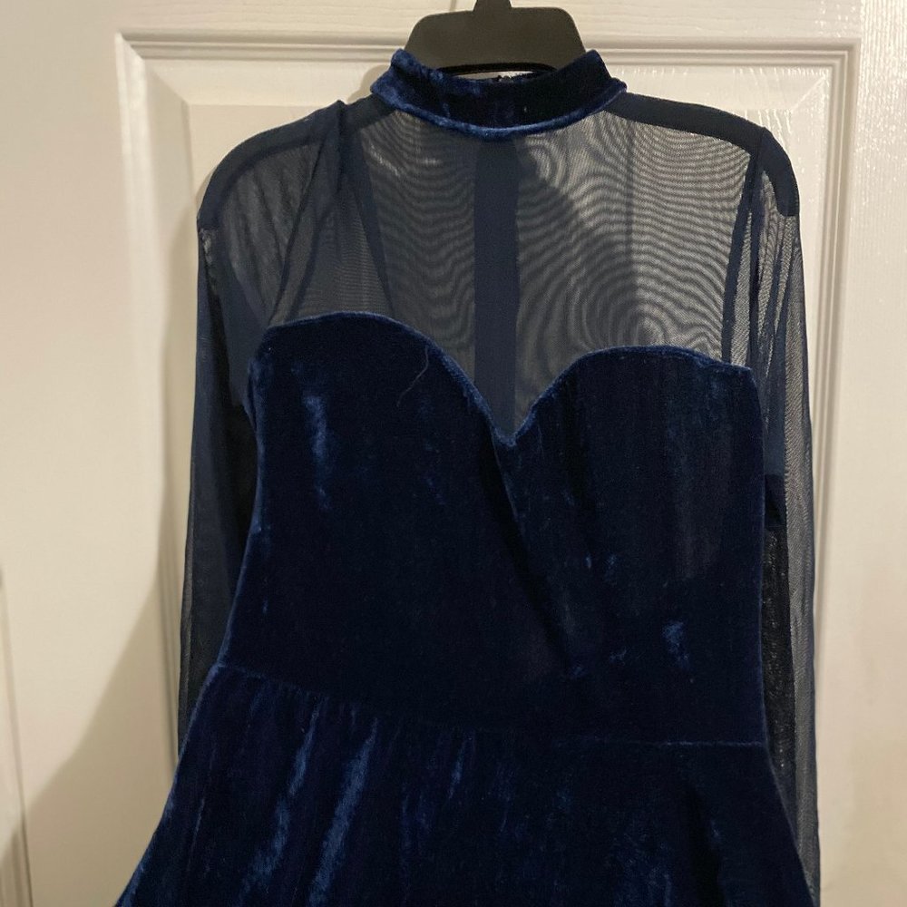 Lace and velvet dress